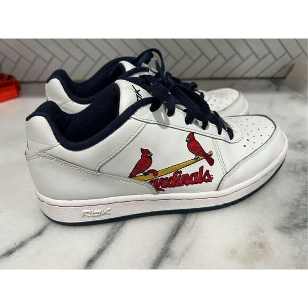 Rare Vintage Reebok MLB Clubhouse Cardinals Oversize Leather Shoes Men’s Size 6 - Picture 1 of 14